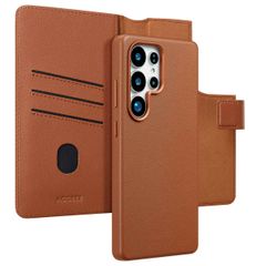 Accezz Étui de télephone portefeuille en cuir 2-en-1 avec MagSafe Samsung Galaxy S25 Ultra - Sienna Brown