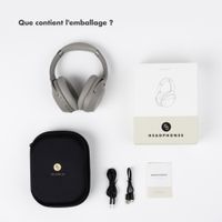 Selencia Casque sans fil Urban Play - Réduction active du bruit (ANC) - Avec étui de rangement - Cosy Grey