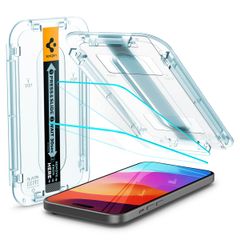 Spigen Protection d'écran en verre trempé GLAStR Fit 2 Paquets + Applicator Apple iPhone 16 Plus / 15 Plus