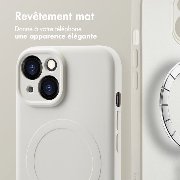 imoshion Coque Couleur avec MagSafe Apple iPhone 15 - Beige