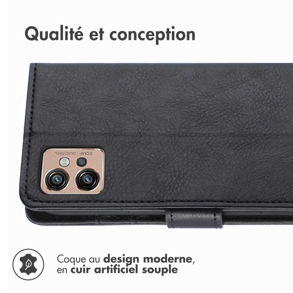 imoshion Étui de télephone portefeuille de luxe Motorola Moto G32 - Noir