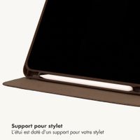Selencia Coque Croco Apple iPad 11 (2025) 11 pouces A16 / iPad 10 (2022) 10.9 pouces - Choco Brown