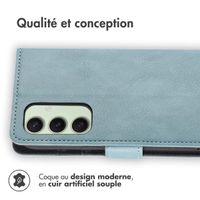imoshion Étui de télephone portefeuille de luxe Samsung Galaxy S24 FE - Bleu clair