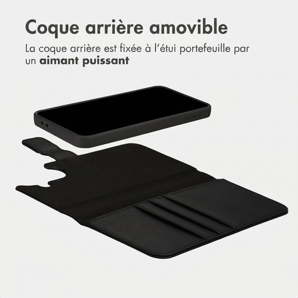 imoshion Étui portefeuille luxe 2-en-1 amovible Samsung Galaxy A37 (5G) - Noir