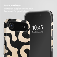 Selencia Coque arrière Vivid avec MagSafe Apple iPhone Air - Art Wave Black
