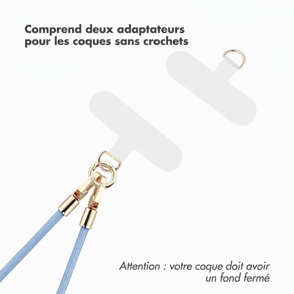 Selencia Cordon universel pour téléphone avec 2 crochets - réglable - Powder Blue