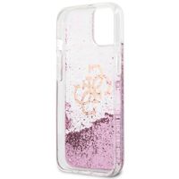 Guess Coque 4G Logo Liquid Glitter Apple iPhone 13 Mini - Rose