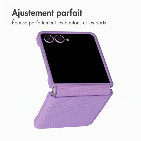 Accezz Coque arrière Grid Samsung Galaxy Z Flip 8 - Lilas