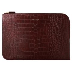 Selencia Pochette ordinateur Croco 15-16 pouces - Burgundy