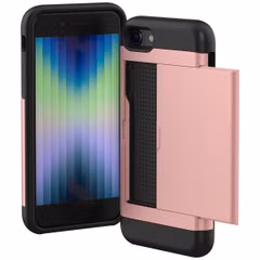 imoshion Coque arrière avec porte-cartes Apple iPhone SE (2022 / 2020) / 8 / 7 - Rose Doré