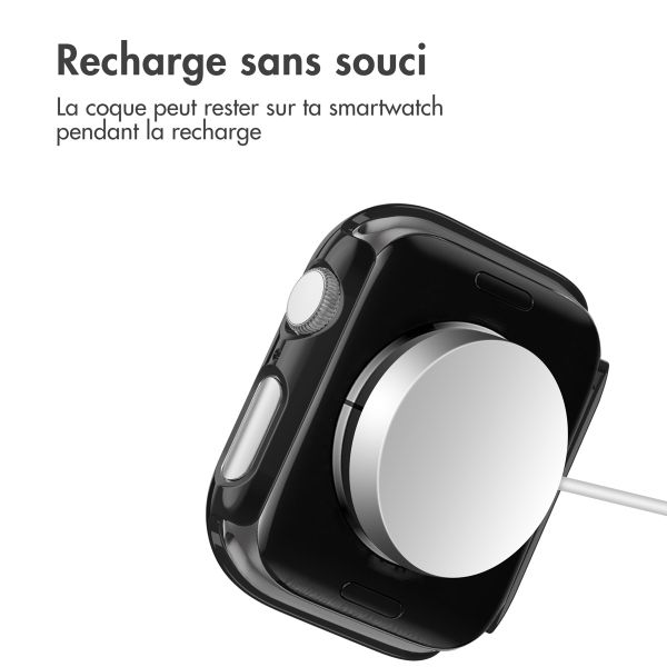 imoshion Coque rigide brillante à couverture complète Apple Watch 7 / 8 / 9 - 45 mm - Noir