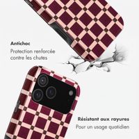 Selencia Coque arrière Vivid avec MagSafe Apple iPhone 18 Pro Max / 17 Pro Max - Check This Burgundy
