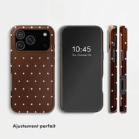 Selencia Coque arrière Vivid Apple iPhone 17 Pro - Happy Dots Chocolate