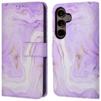 imoshion Étui de télephone portefeuille Design Samsung Galaxy S24 Plus - Purple Marble