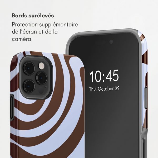 Selencia Coque arrière Vivid Apple iPhone 12 (Pro) - Dream Swirl Chocolate