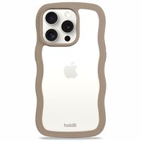 Holdit Coque Wavy Apple iPhone 15 Pro Max - Mocha Brown / Transparent