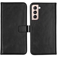 Selencia Étui portefeuille en cuir véritable Samsung Galaxy S22 Plus - Noir