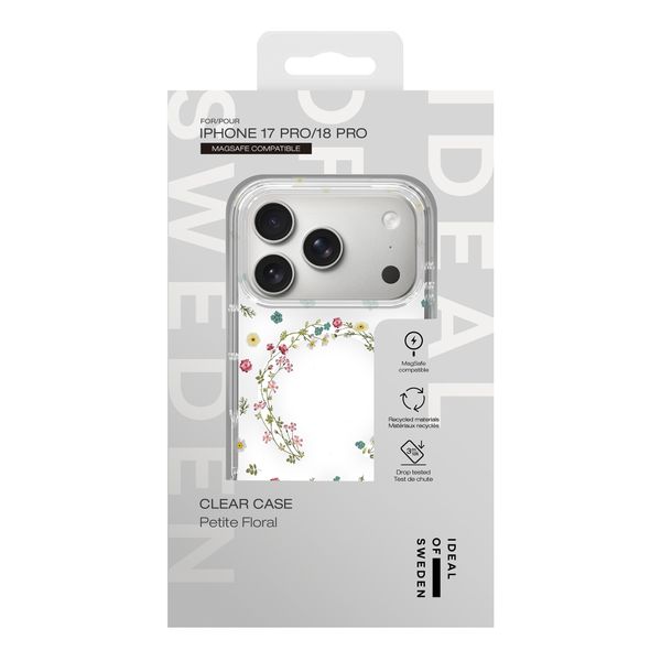 iDeal of Sweden Coque Clear MagSafe Apple iPhone 18 Pro / 17 Pro - Petite Floral