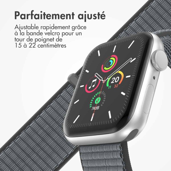 imoshion Bracelet en nylon Apple Watch | 38/40/41/42 mm - Ash Green