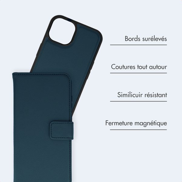 imoshion Étui portefeuille luxe 2-en-1 amovible Apple iPhone 12 (Pro) - Bleu