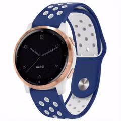 imoshion Bracelet sport en silicone  - Connexion universelle 18 mm - Blue & White