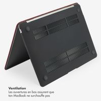 Selencia Coque en velours Apple MacBook Air 13 pouces (2022 / 2024 M3 / 2025 M4 / 2026 M5) - Rouge foncé