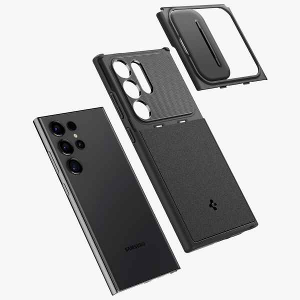 Spigen Coque Optik Armor Camera slider Samsung Galaxy S24 Ultra - Noir