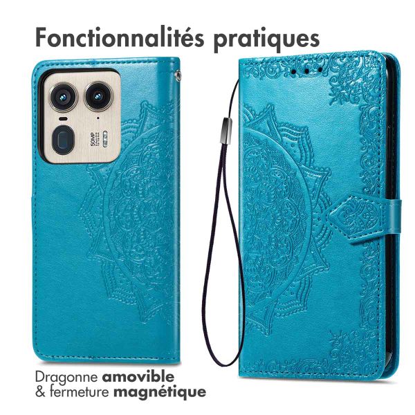 imoshion Etui de télephone Mandala Motorola Edge 50 Ultra - Turquoise