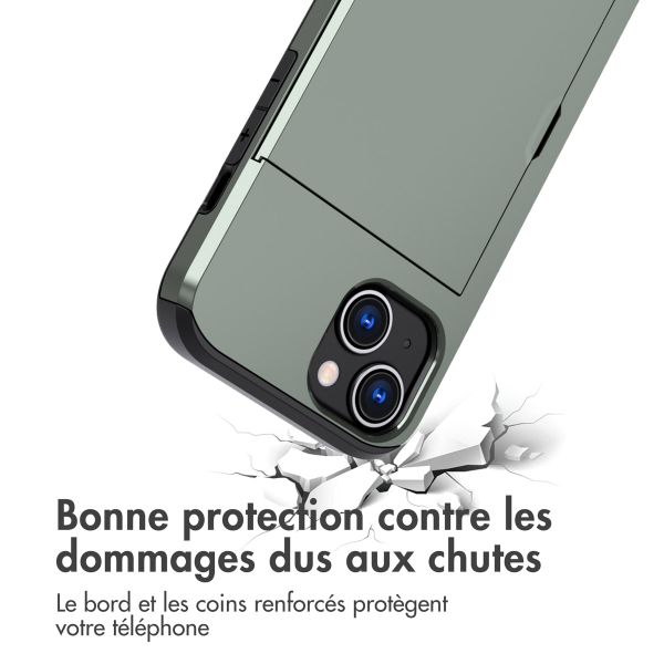 imoshion Coque arrière avec porte-cartes Apple iPhone 15 - Vert foncé