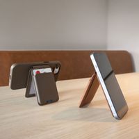 Accezz Portefeuille en cuir avec support - Compatible avec MagSafe et Qi2 - Coffee Brown