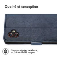 imoshion Étui de télephone portefeuille de luxe Samsung Galaxy Xcover 6 Pro - Bleu foncé