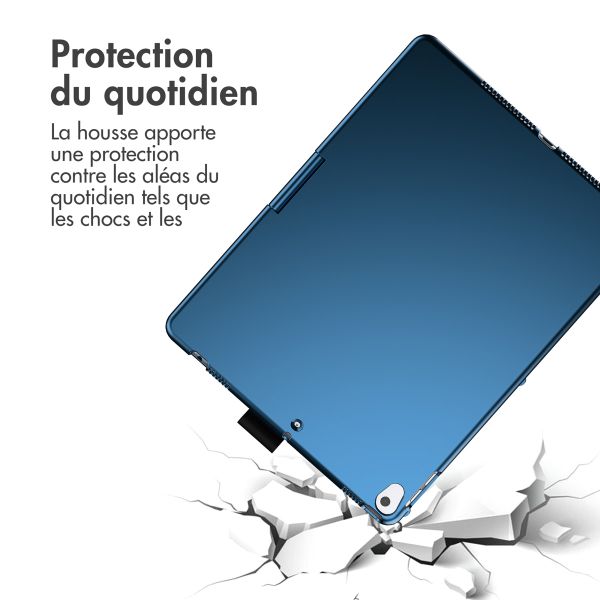 Accezz Bookcase clavier 360 Slim QWERTY Apple iPad 9 (2021) 10.2 pouces / iPad 8 (2020) 10.2 pouces / iPad 7 (2019) 10.2 pouces - QWERTY / NL - Bleu foncé