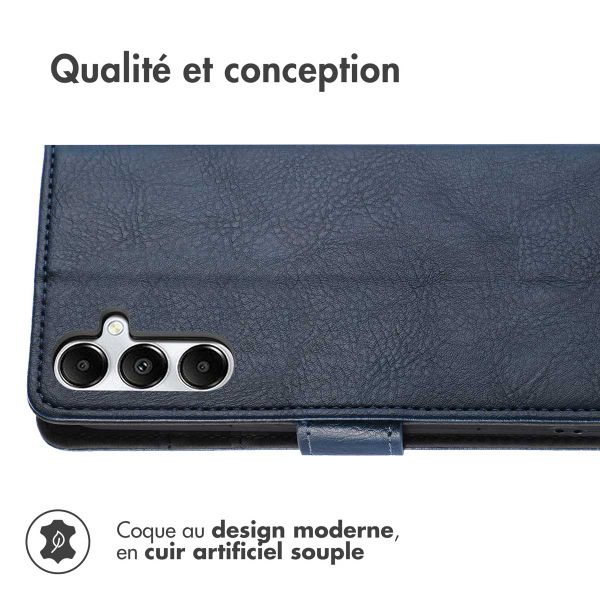 imoshion Étui de télephone portefeuille de luxe Samsung Galaxy A17 (5G) / (4G) - Bleu foncé