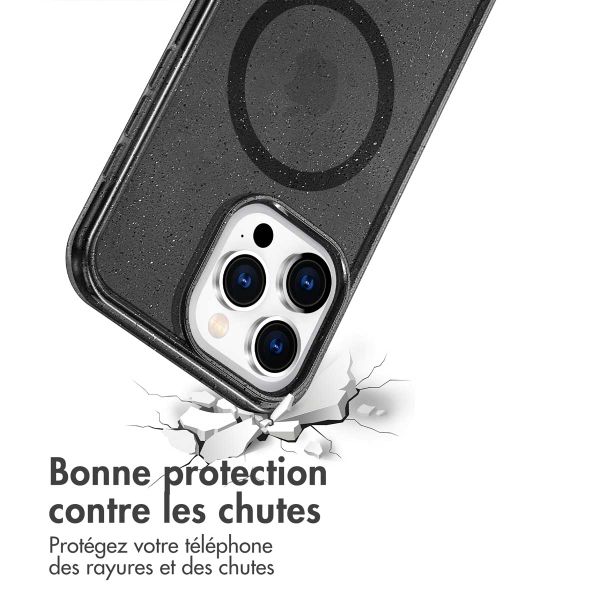 imoshion Coque Pailletée avec MagSafe Apple iPhone 15 Pro - Glitter Noir