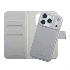 Accezz Coque portefeuille Edge amovible avec MagSafe Apple iPhone 18 Pro / 17 Pro - Gris