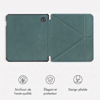 imoshion Étui de liseuse portefeuille Pliable Kobo Libra Colour - Vert foncé