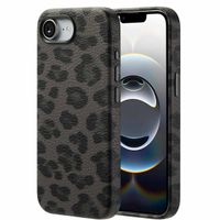Selencia Coque Sabi imprimé panthère avec MagSafe Apple iPhone 17e / 16e - Midnight Black