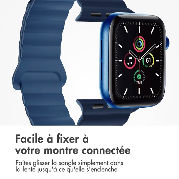 imoshion Bracelet en silicone magnétique Apple Watch | 38/40/41/42 mm - Bleu foncé