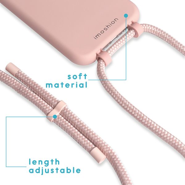 imoshion Coque de couleur avec cordon amovible Apple iPhone SE (2022 / 2020) / 8 / 7 - Rose