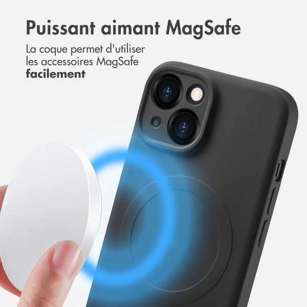 imoshion Coque Couleur avec MagSafe Apple iPhone 15 - Noir