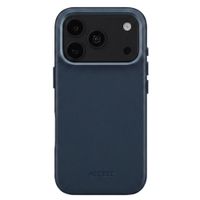 Accezz Coque arrière en cuir avec MagSafe Apple iPhone 18 Pro Max / 17 Pro Max - Nightfall Blue