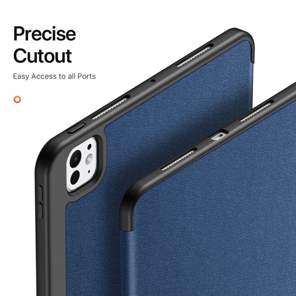 Dux Ducis Coque tablette Domo Apple iPad Pro 11 (2025) M5 / (2024) M4 - Bleu foncé