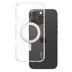 CARE by PanzerGlass Coque Kickstand MagSafe Apple iPhone 16 Pro Max - Silver