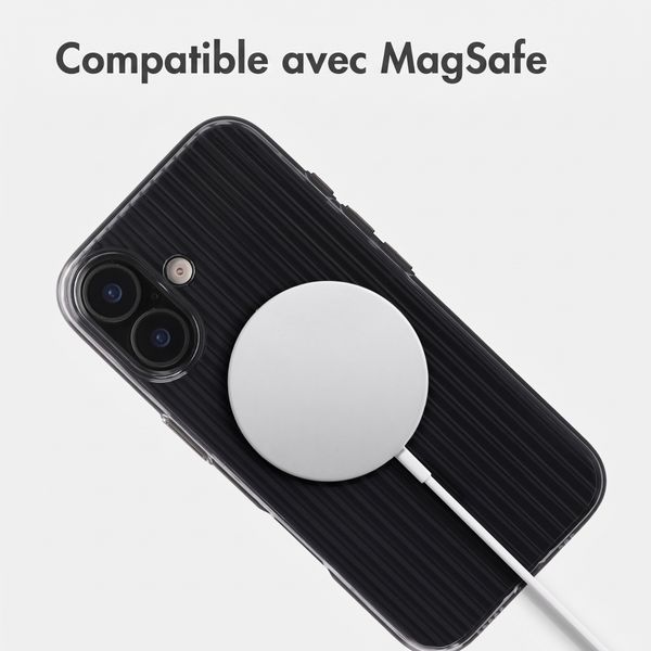 Accezz Coque arrière Lite avec MagSafe | Fluted | Apple iPhone 17 - Noir