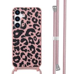 imoshion Coque design en silicone avec cordon Samsung Galaxy S25 Plus - Animal Pink