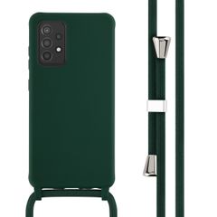 imoshion Coque en silicone avec cordon Samsung Galaxy A52(s) (5G/4G) - Vert foncé