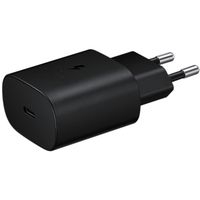 Samsung Lot de charge | USB-C vers USB-C - 1 mètre - 25 Watt - Noir + Original l'Adapteur de charge radpide USB-C emballage d'usine - 25 Watt - Noir