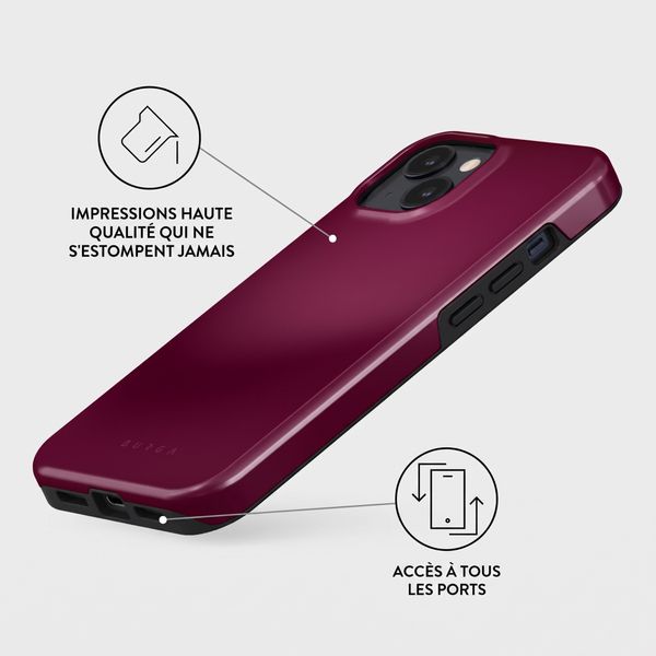 Burga Coque Tough MagSafe Apple iPhone 15 - Dark Cherry