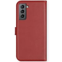 Selencia Étui portefeuille en cuir véritable Samsung Galaxy S21 Plus - Rouge
