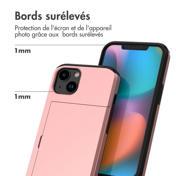 imoshion Coque arrière avec porte-cartes Apple iPhone 14 - Rose Doré